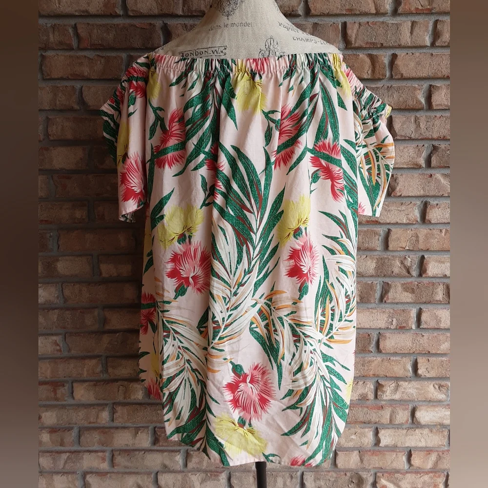 ASOS Floral Tropical Print 100% Cotton Mini Dress/Tunic.
